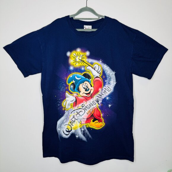 Walt Disney World Sleepwear Night Gown Womens Plus 2X Blue Fantasia Wizard Sorce - Picture 2 of 7